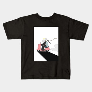 Funny death illustration Kids T-Shirt